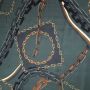 Viskose-Satin mit Kettenprint Petrol