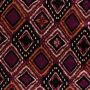 Viskose-Satin Ethno-Karo Bordeaux