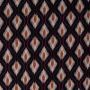 Doppeljersey Ikat-Rautenmuster Schwarz-Bordeaux