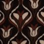 Sherpa Teddy Retro-Blumen dunkelbraun