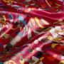 Satin abstrakt multicolor Rot