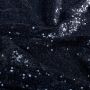 Mesh-Stoff mit Pailletten Uni Blau