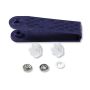 NF-Druckknopf Jersey Zackenring MS 10 mm Weiß