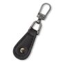 Fashion-Zipper Lederimitat rund schwarz