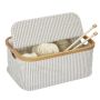 PRYM Faltbare Aufbewahrungsbox aus Canvas & Bambus, Grau 612682