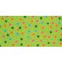 Flickstoff Baumwolle (zum Aufb.) 40x10cm grün/bunte Sterne