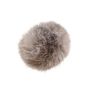 Rico Kunstpelz Pompon Silber Grau, 10 CM