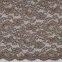 Blumen-Spitzenstoff mit beidseitiger Bogenkante Taupe