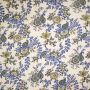 Gesteppte Baumwolle Blockprint Ecru Blau