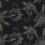 Stretch-Flausch mit Print und Wool-Touch in Schwarz