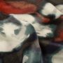 Satin Velvet Abstract Watercolor Petrol