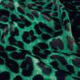 Satin-Velours Leopard Grün