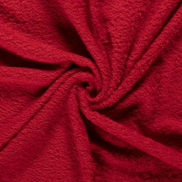 Frotteestoff mit beidseitigen Schlingen in Warmrot