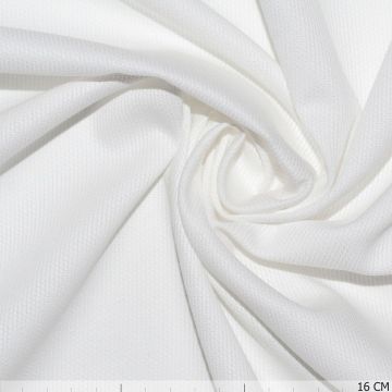 Piqué Stoff gebrochen weiß