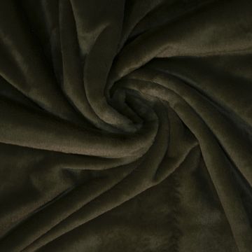 Weicher Stretch-Fellstoff - Flex Fur Dark Khaki