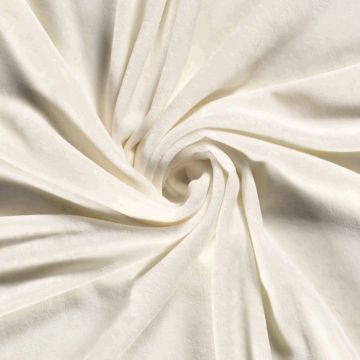 Plain Tricot Velours Offwhite