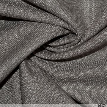 Vorhangstoff Deko Canvas Grau mit Beschwerungsband