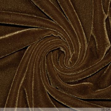 Stretch-Velours Dark Gold