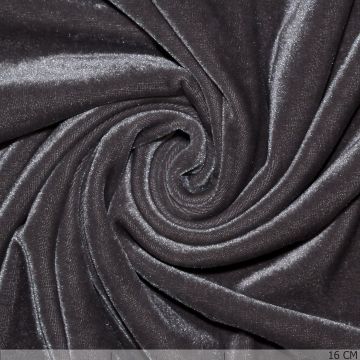Stretch-Velours Dunkelbraun