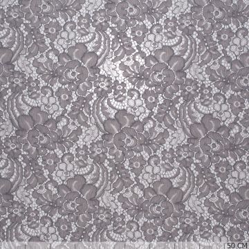 Spitzenstoff Dentelle Grande grau