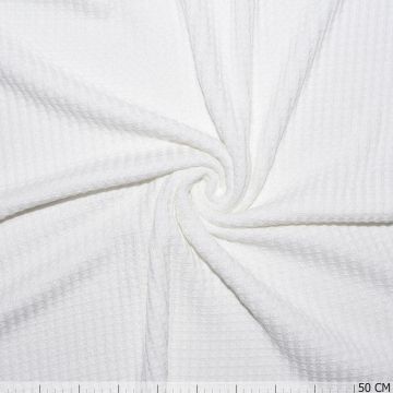 Strick-Waffelstoff Big Off White