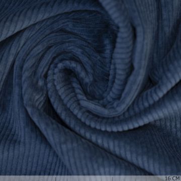 Cordstretch-Ribfluweel Washed Blau