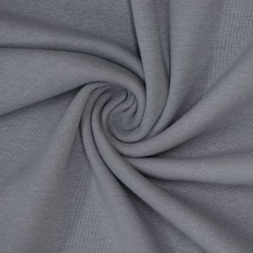 Organic Bündchenstoff glatt uni grau