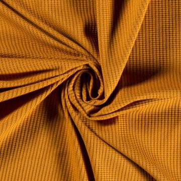 Gestrickter Waffelstoff Ocker