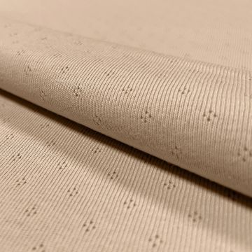 Ajour-Jersey beige