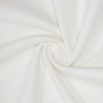 Feinripp-Bündchenstoff gebrochen Weiß