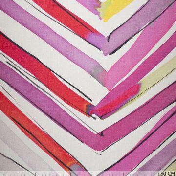 Estampado Diagonal Rosa Rojo Taftstoff