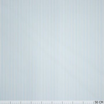Bio-Baumwoll-Popeline COTONET Streifen Weiß/Blau