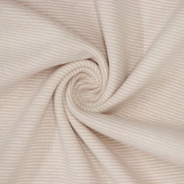 Bündchenstoff Streifen Beige