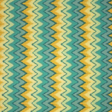 Stretch-Popeline Washed Zigzag Türkis
