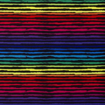 Terlenka-Stoff mit Regenbogenstreifen