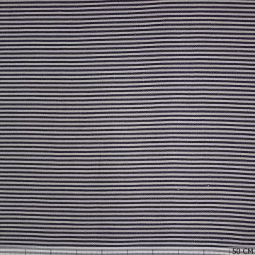 Leinen-Baumwollstoff mit violett-blauen Streifen