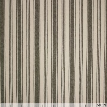 Canvas aus Baumwolle Natur Streifen Khaki