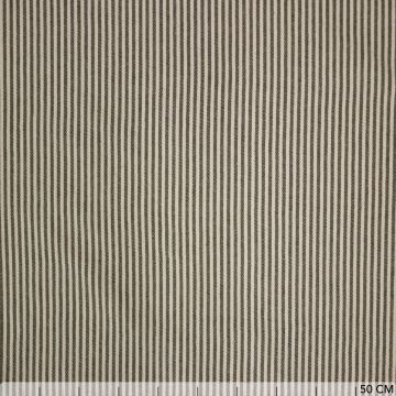 Baumwoll-Canvas Natur Streifen 3 mm Khaki