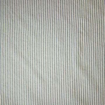 Baumwoll-Canvas Natur mit 3-mm-Streifen in Denim