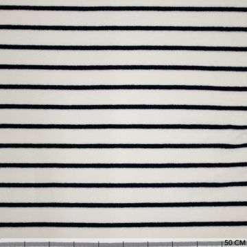 Stretch-Frottee Marine gestreift
