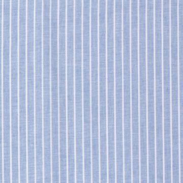 Leinen-Baumwollstoff Streifen Blau