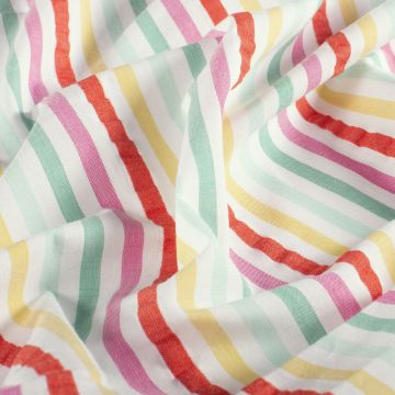 Seersucker-Stoff Streifen Multicolor
