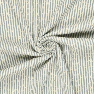 Crinkle Celine Flower Embroidery Blau