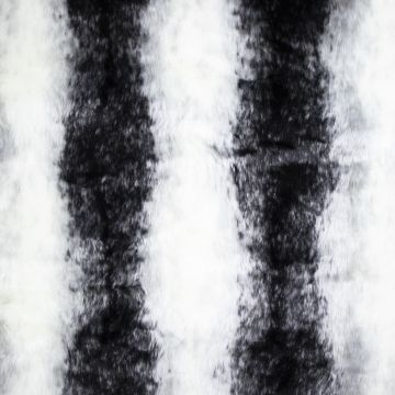 Kunstfell Längsstreifen Schwarz Weiß