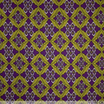 Satin violettes Karomuster auf Olive
