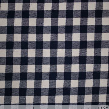 Baumwollstoff Brabants Bont 25 mm Blau Natur