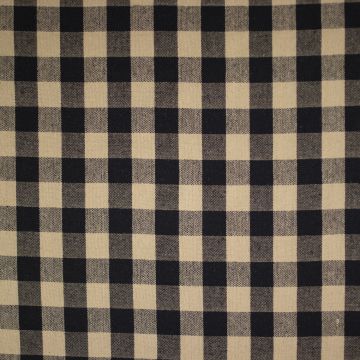 Baumwoll-Canvas Natur Brabants-Bont 25 mm Schwarz