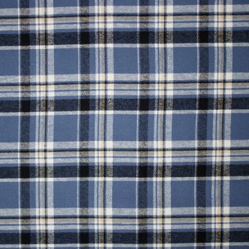 Gerauter Flanell mit Karomuster rafblau