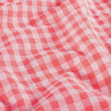 Baumwoll-Popeline Seersucker XL Neonpink