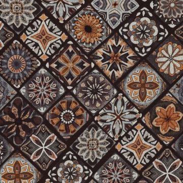 Doppeljersey Mosaik-Ornament Braun